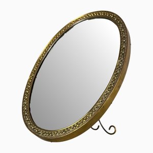 Miroir de Table avec Cadre en Laiton, 1950s
