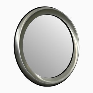 Vintage Circular Steel Wall Mirror, 1970s