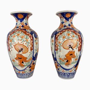 Grands Vases Imari Anciens, Japon, 1900, Set de 2