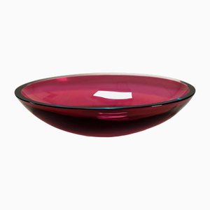 Red Flavio Poli Bowl in Murano Sommerso by Flavio Poli, Italy, 1950s