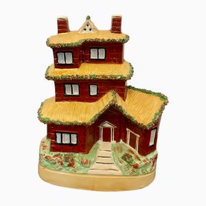 Victorian Staffordshire Flatback House, 1880s