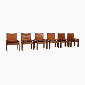 Sillas de comedor Monk de Afra and Tobia Scarpa para Molteni, Italia, 1974. Juego de 6
