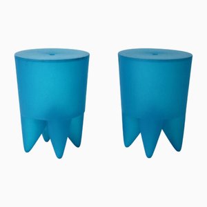 Set of Bubu Stool in Translucent Blue by Philippe Stark for XO, 1990s