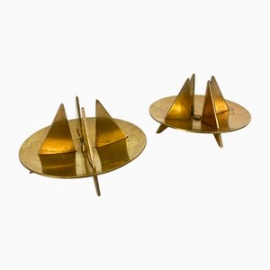 Messing Kerzenhalter Nr. 20 von Pierre Forssell für Skultuna, 1960er, 2er Set