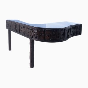 Großes Konsolenregal mit blauem Spiegelregal von Nerone Patuzzi