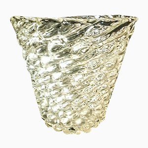 Optical Glass Vase by Flavio Poli for Seguso Vetri Darte, 1940s