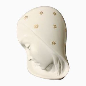Rostro de la Virgen de porcelana de Angelo Biancini para Società Ceramica Italiana Laveno, años 30