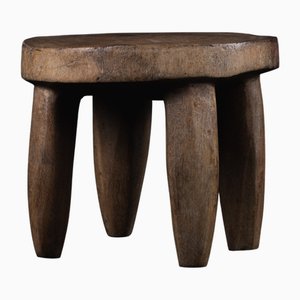 Sgabello piccolo Senoufo rotondo in legno