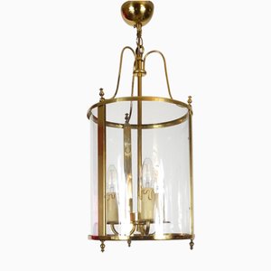 Vintage Brass & Glass Hollow Ceiling Lamp, 1960s