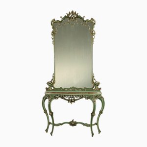 Console Vintage avec Miroir