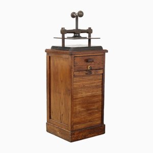 Small Oak Shutter Cabinet