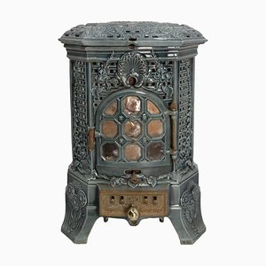 Stufa a carbone Art Déco antica, Francia, fine XIX secolo