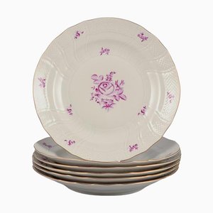 Vintage Hungarian Dinner Plates in Porcelain from Herend, Set of 6