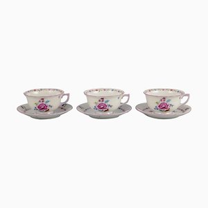 Large Porcelain Tea Cups from Herend, 1944, Set of 6