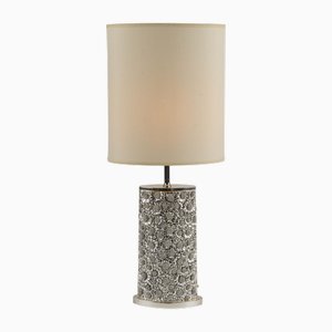 Vintage Lamp in Laminated Silver Metal by Stilarte