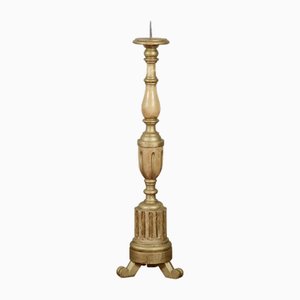 Stehlampe aus geschnitztem lackiertem Holz, 19. Jh.