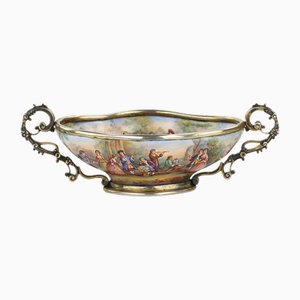 Exquisite Silver and Enamel Vase, Vienna, 1890s