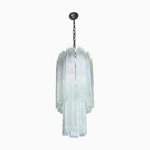 Lámpara de araña de cristal de Murano atribuida a Toni Zuccheri para Mazzega, 1970