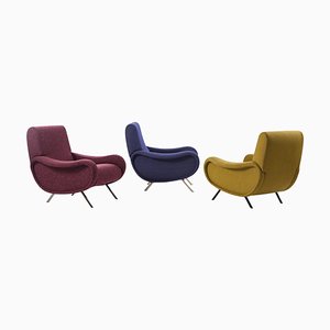 Sedia Lady vintage di Marco Zanuso per Cassina, set di 3