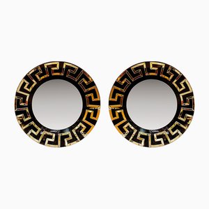 Round Decorative Mirrors, Set of 2