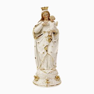 Porcelain Virgin Mary Child Christ, 19th Century