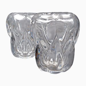 Clear Crystal Vases by Antonio & Guido Bon for Val St Lambert, 1960s, Set of 2
