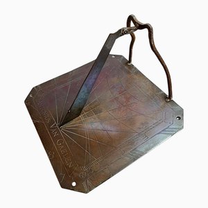 Reloj de sol de cobre rojo, de finales del siglo XVIII