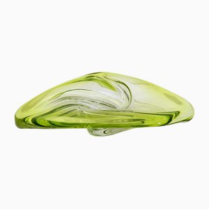 Mid-Century Crystal Art Glass Fruit Bowl from Val Saint Lambert, Belgium, 1960s
