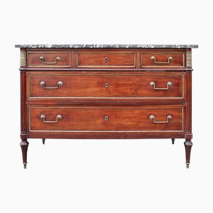 18th Century Mahogany Chest of Drawers with Marble Top
