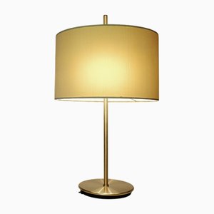 Lámpara de mesa con pantalla de seda original de Staff Leuchten, años 60