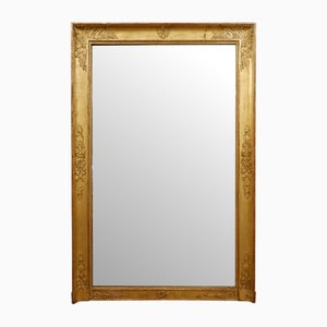 Fireplace Swan Mirror in Carved Giltwood, 19th Century
