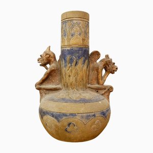 Neolithic Devil Gargoyle Vase in Terracotta, Late 19th Century-Early 20th Century