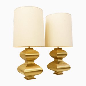 Brass Table Lamps, 1970s, Set of 2