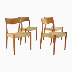 Sedie da pranzo modello 71 nello stile di Niels O Möller per Fristho, anni '60, set di 4
