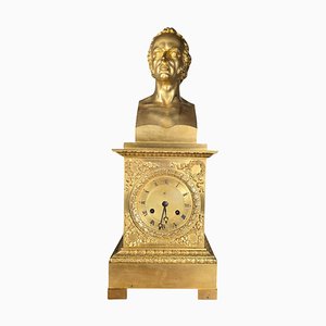 Orologio da camino in bronzo dorato, Francia, inizio XIX secolo