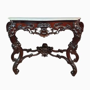 Console Tables with Mahogany Mirror by Luigi Filippo