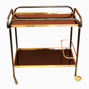 Carrito de bar francés Art Déco vintage, años 40