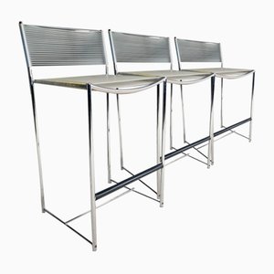 Vintage Spaghetti Bar Chairs by Giandomenico Belotti for Alias, ​​1970s, Set of 3