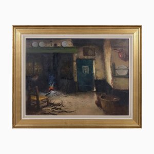 Albert Demoen, Interior Setting, 1960s, Oil on Canvas