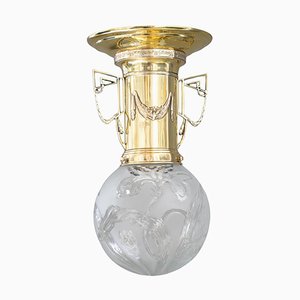 Art Nouveau Ceiling Lamp, Vienna, 1908