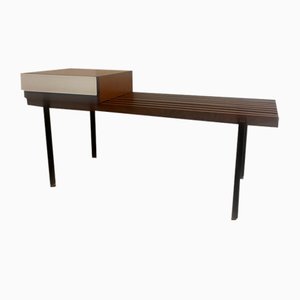 Teak Bench with Drawer, 1960s