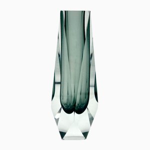 Murano Sommerso Facettierte Vase, 1970er