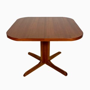 Large Vintage Square Extendable Dining Table in Teak, 1970s