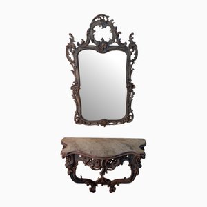 Console with Mirror, Set of 2