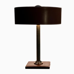 Lampada da tavolo con base quadrata di Jacques Adnet per Ilg, 1970