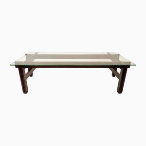 Wood and Glass Model 751 Coffee Table by Ico Parisi for Cassina, Italy, 1962
