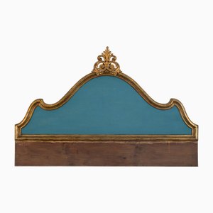 Antique Gilded Headboard with Louis XIV Style Central Decoration, 1950s