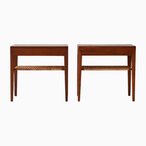Danish Bedside Tables by Severin Hansen for Haslev Møbelsnedkeri, 1960s, Set of 2