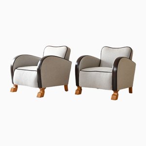 Set of Vintage Art Deco Chairs, 1940s