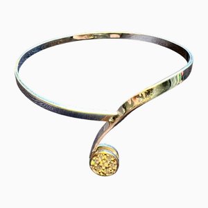 Weißgold 585 Ohrstecker und Armband, 1970, 3 . Set